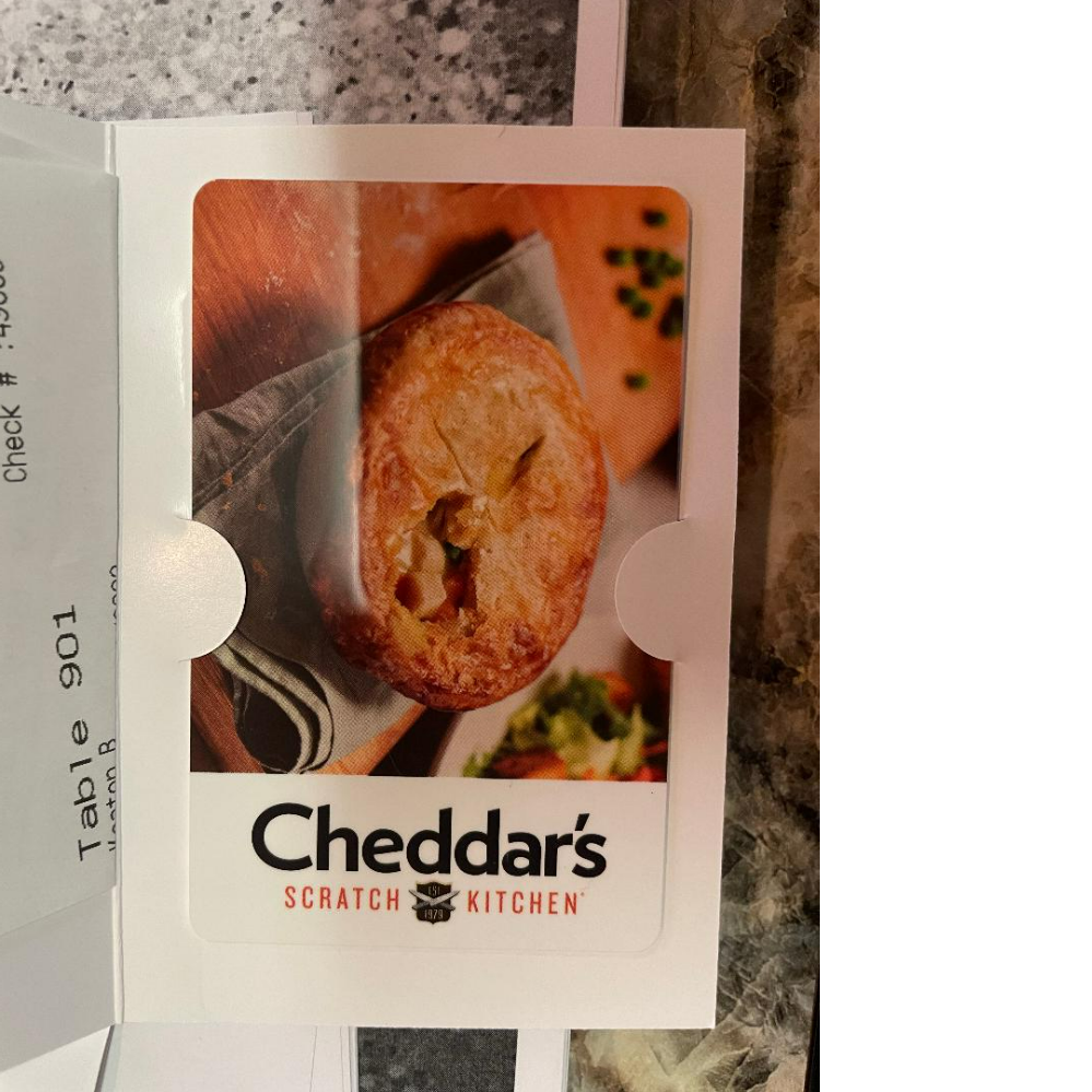 Cheddars ~ 2 x $10.00 Gift Card