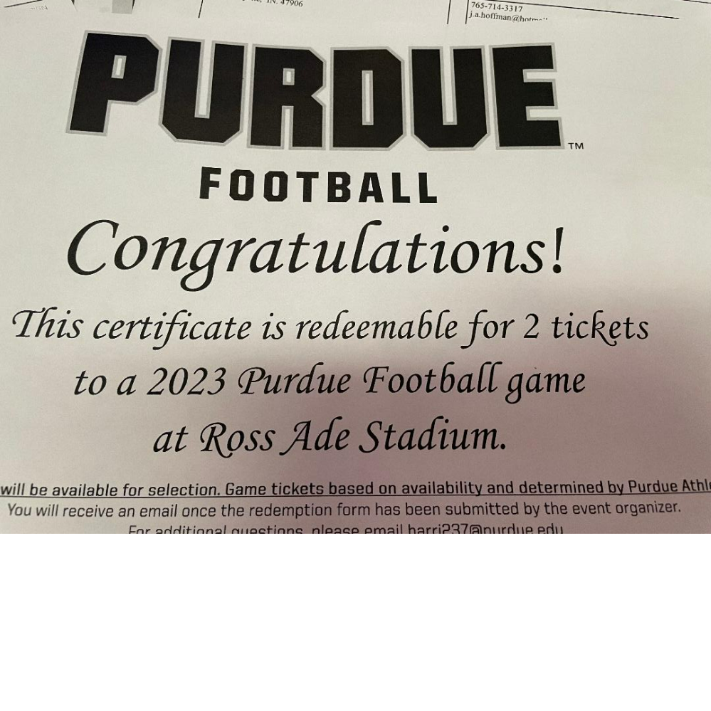 Purdue Football ~ 2 tickets