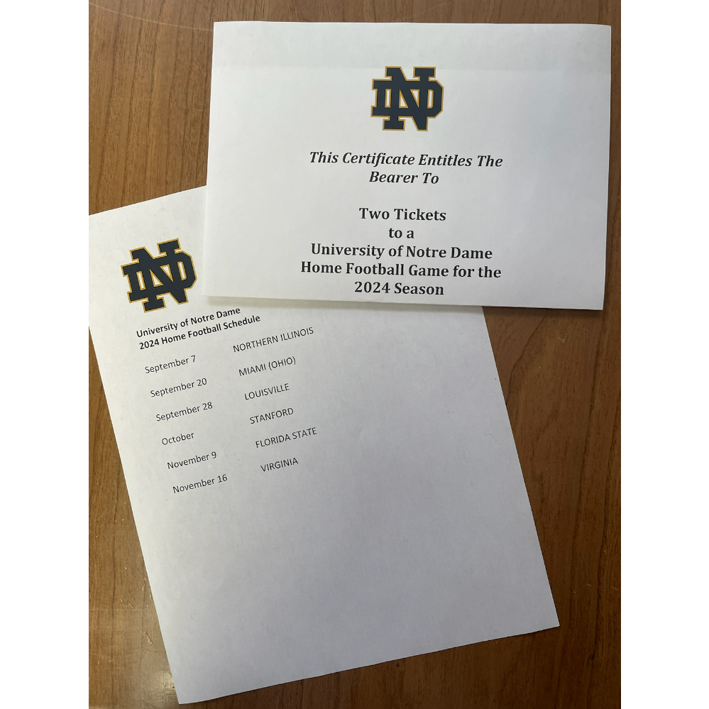 2 tickets for 2024 Notre Dame Football
