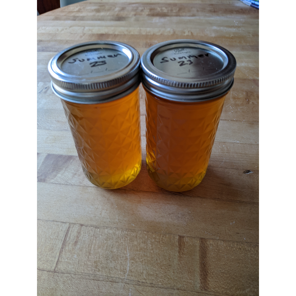 2 jars of honey from backyard hive