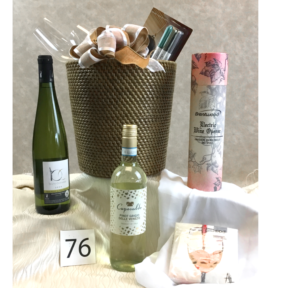French and Italian White Wine Basket 