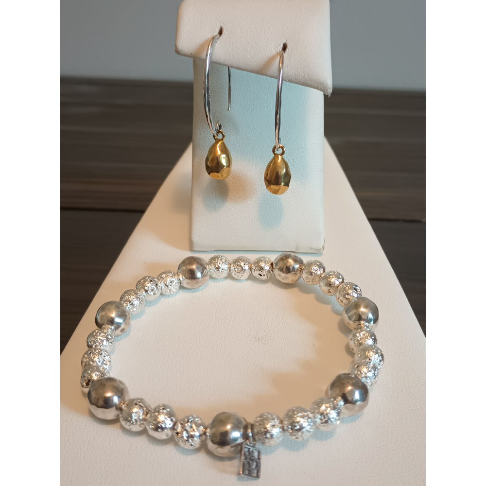 Grace and Heart (Silpada) Sterling Silver Bracelet & Earring Set 