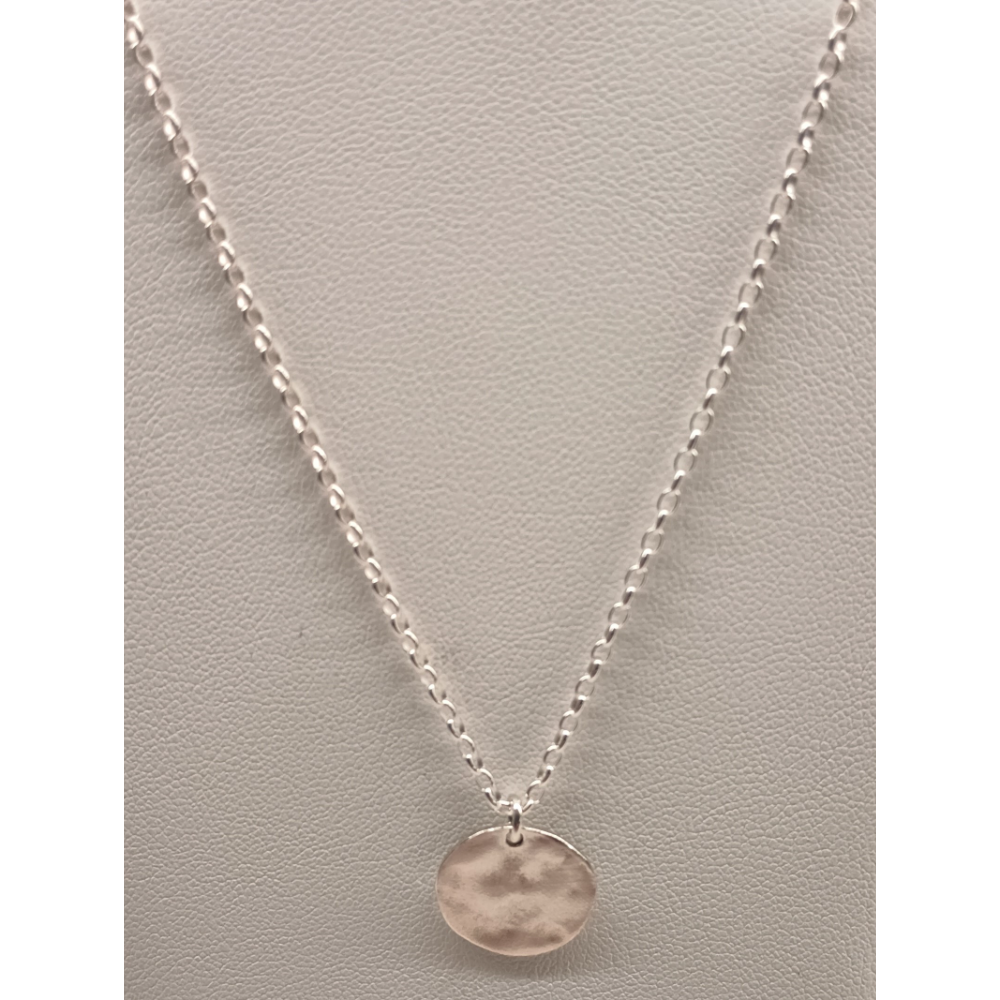 Opulenza .925 Sterling Silver Disc Necklace