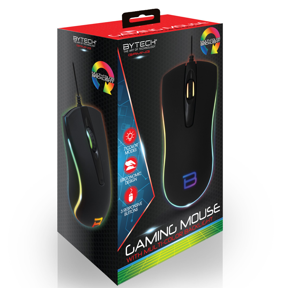 BYTECH 6-Button Multi-Color Backlight Gaming Mouse & $45 Gamestop Gift Card