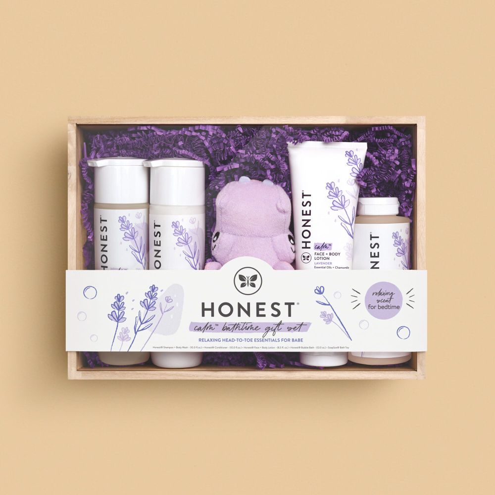 Honest Baby Lavender Calming Bathtime Gift Set