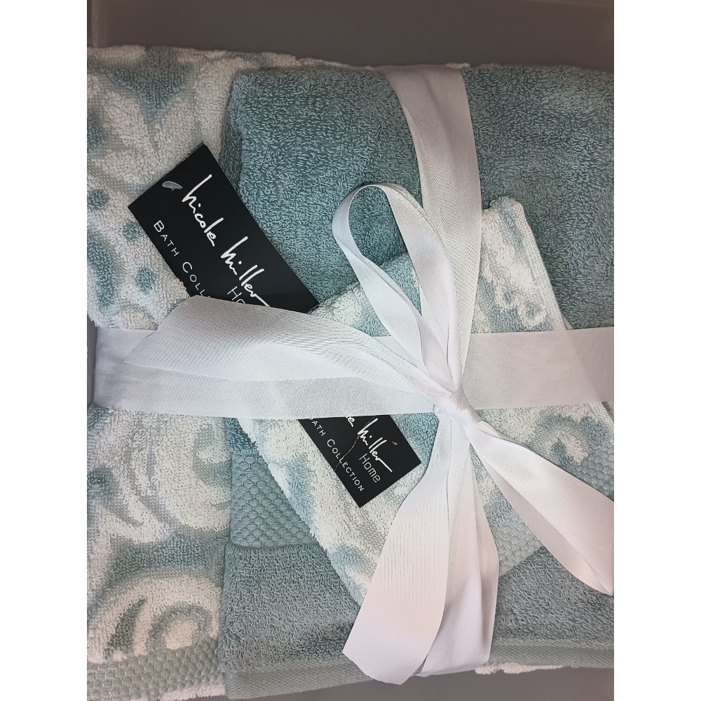 Set of Three Damask Towels from Nicole Miller