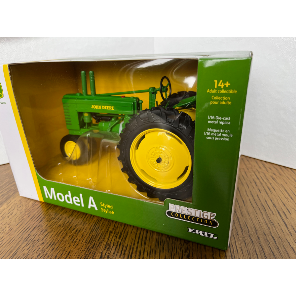 1/16 die-cast metal John Deere Early Styled "A" Narrow Front Tractor - Ertl Prestige Collection donated by Green Tractors Kingston