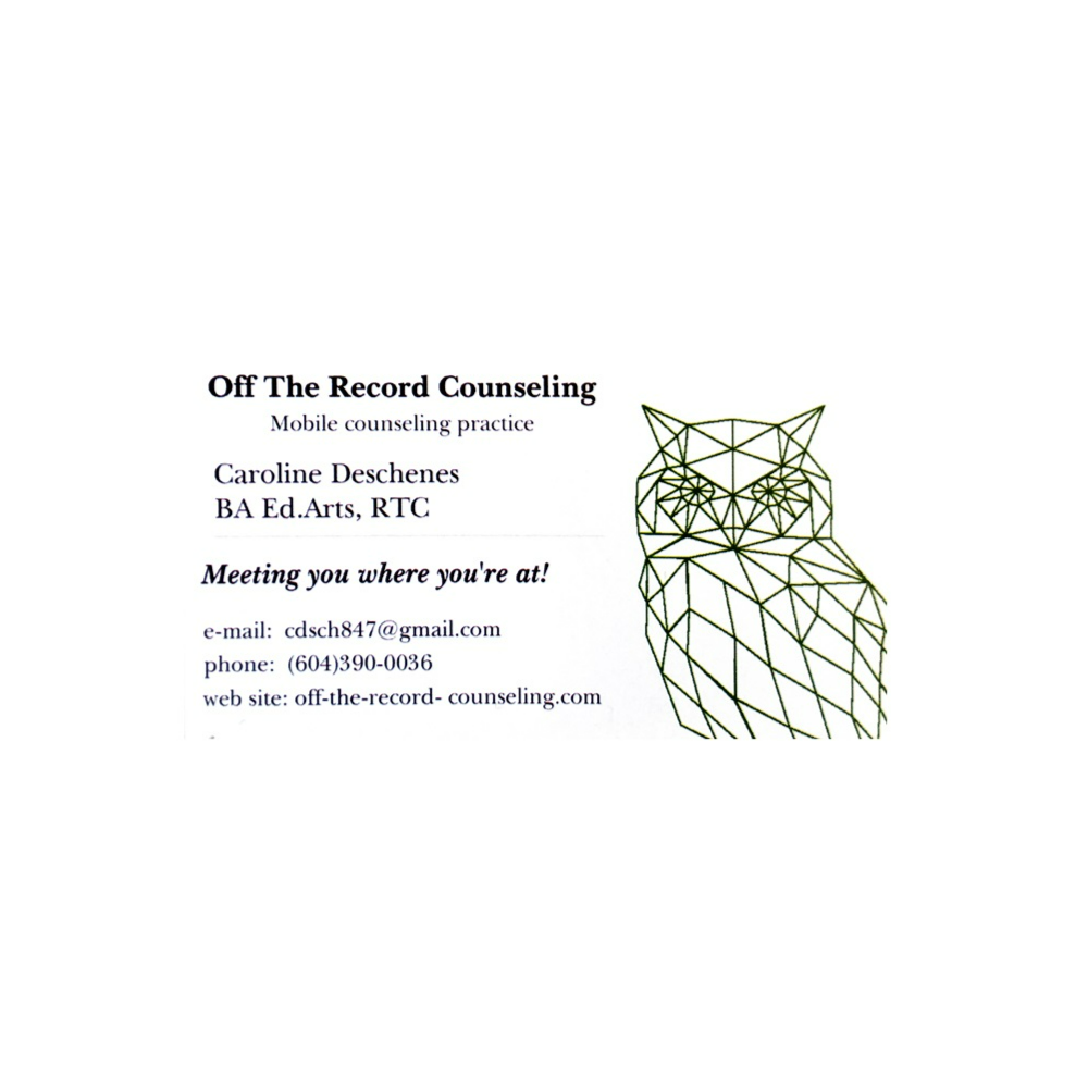 Off The Record Counseling - One 55 minute counseling session with Caroline Deschenes
