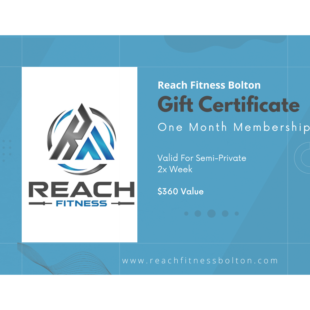 Reach Fitness - 1 Month Semi-Private Training at their Gym