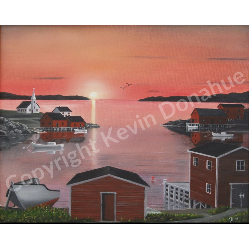 "Sunrise on the Bay" Newfoundland Artwork by Kevin Donahue
