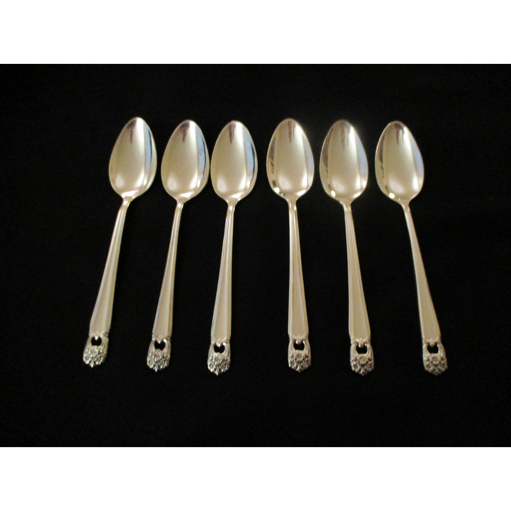 6 Silver demitasse spoons from 1847 Rogers Bros. Eternally yours pattern