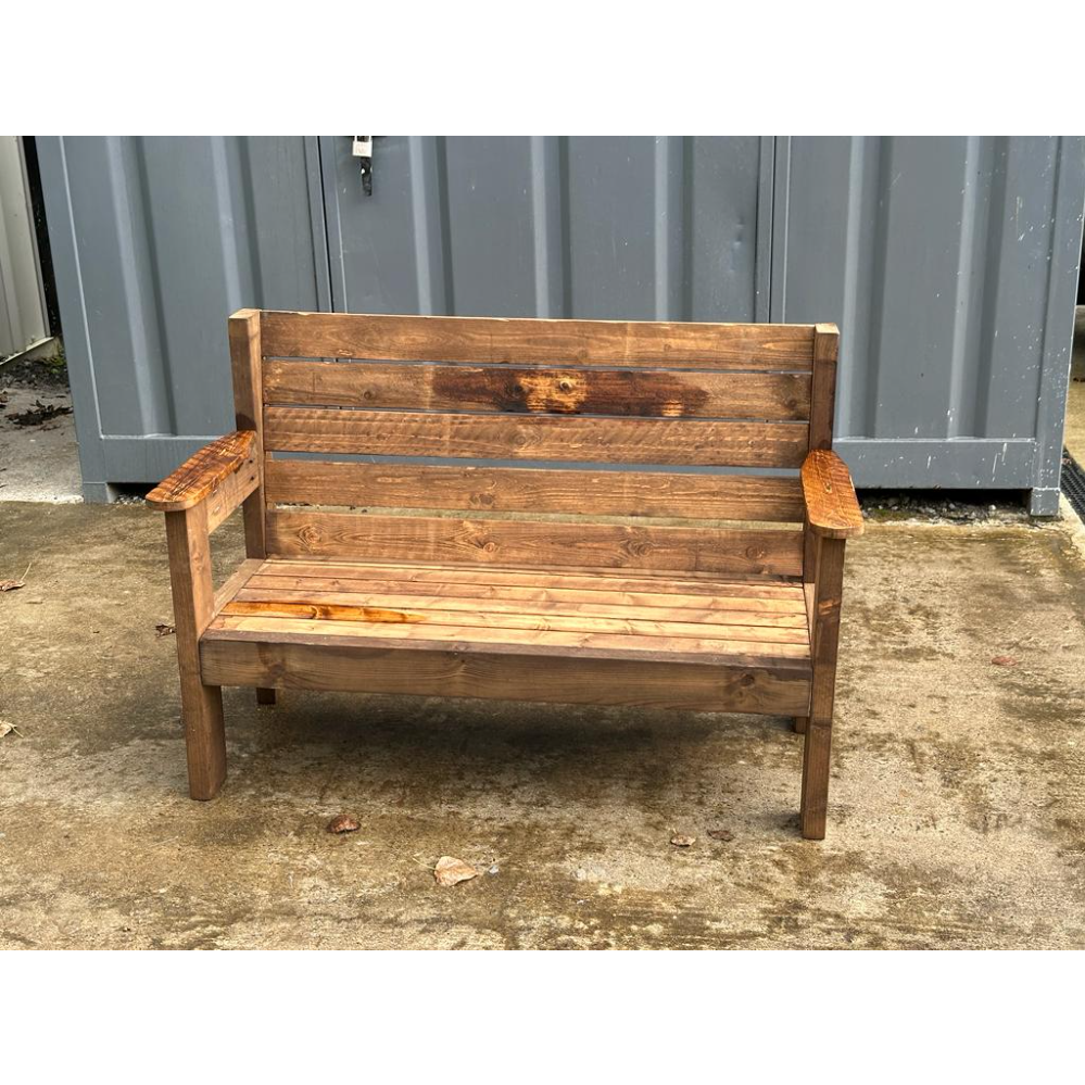 Rustic 2 Seat Garden Bench