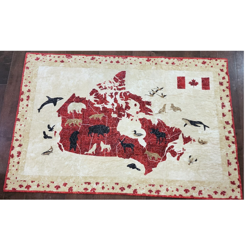  Wall Hanging: Canadian Map with Animals 