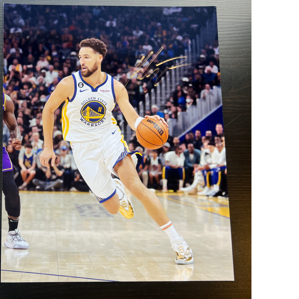 Signed 8" by 10" Klay Thompson photo