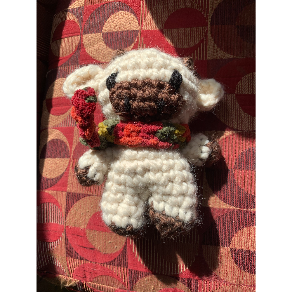 Handmade Cow with Scarf!
