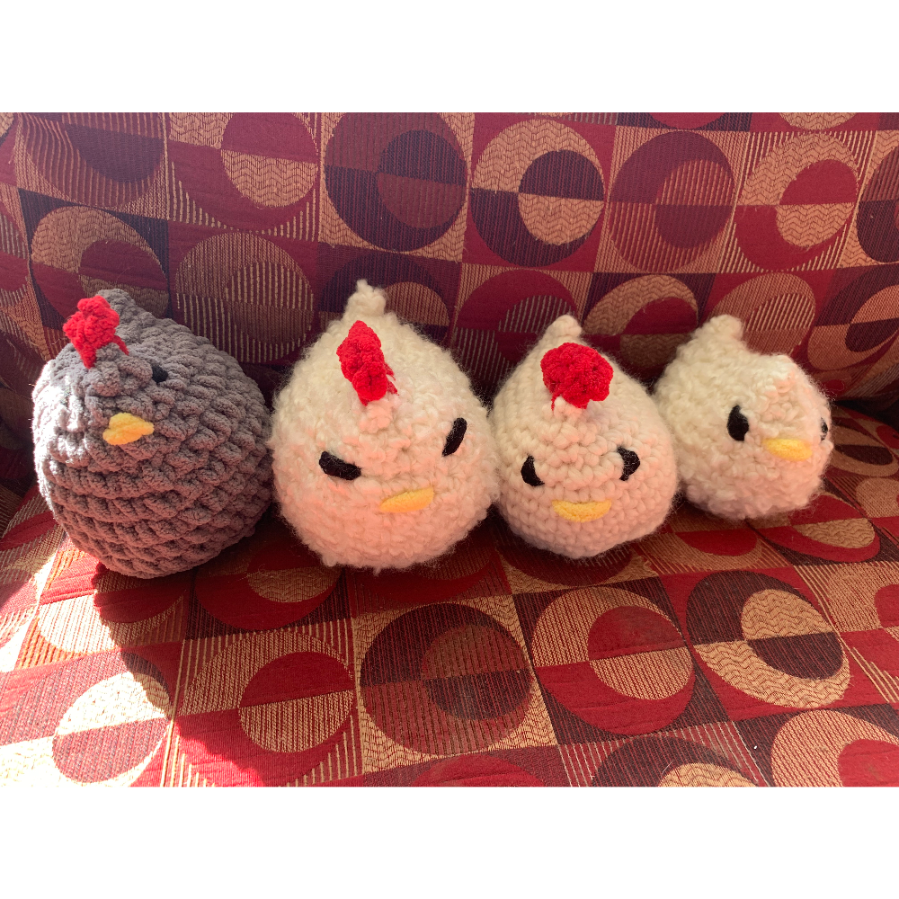 Handmade Chicken Family of Four
