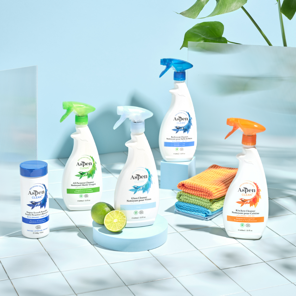 AspenClean all natural cleaning product package