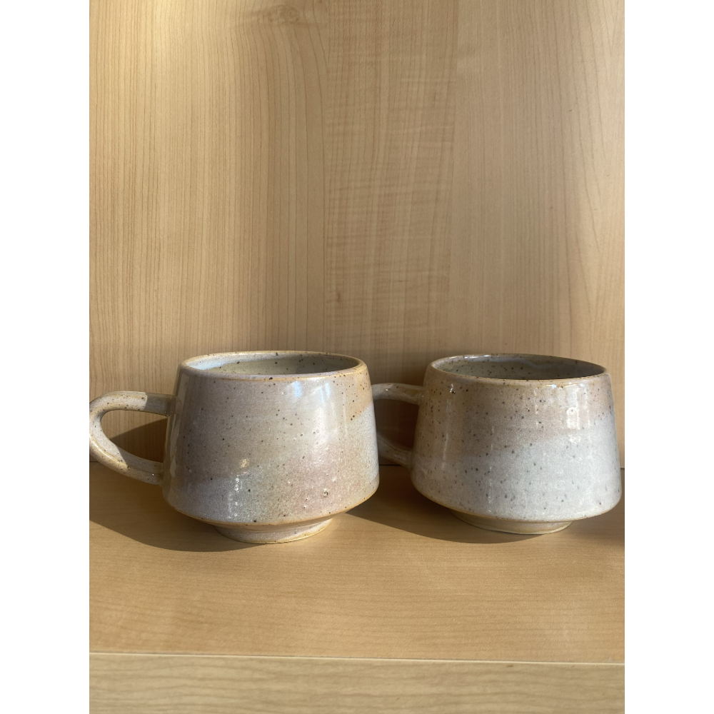 Pair of Wheel-Thrown Stoneware Mugs by Kate Metten Ceramics