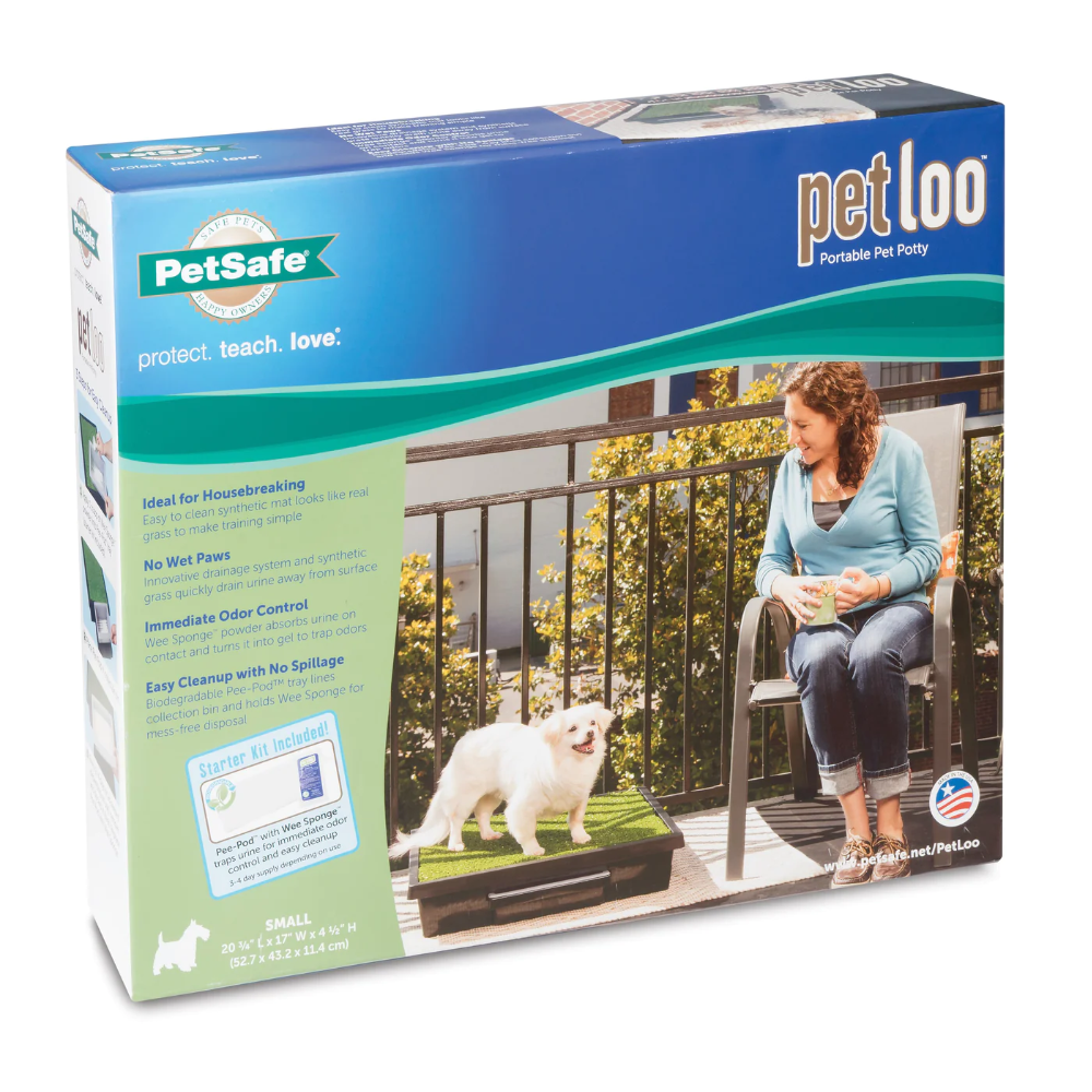 PETSAFE Pet Loo Portable Indoor/Outdoor Dog Potty, Alternative to Puppy Pads, Small
