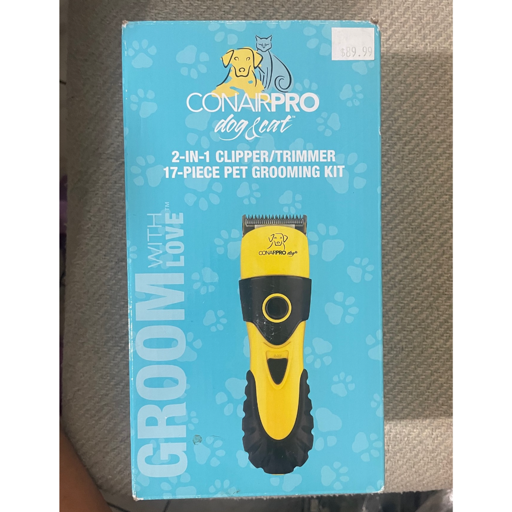  CONAIR PRO 2 in 1 Clipper Trimmer 17-Pieces For dogs and cats
