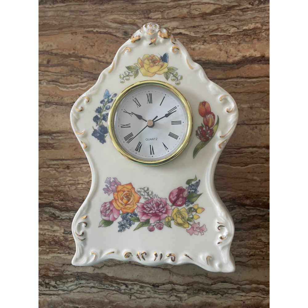 VINTAGE P:orcelain Clock (in Box)