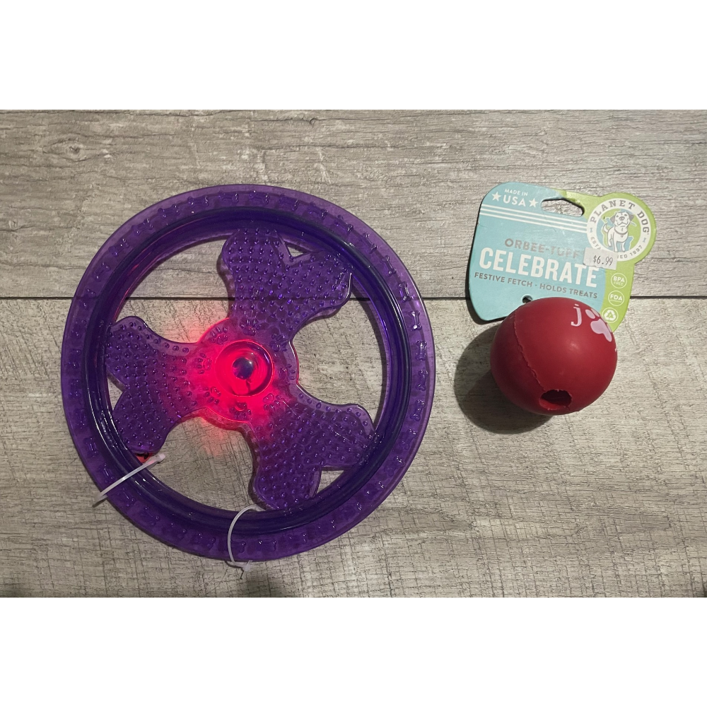 FLYING DISC for Dogs  with Flashing Led light & Ball