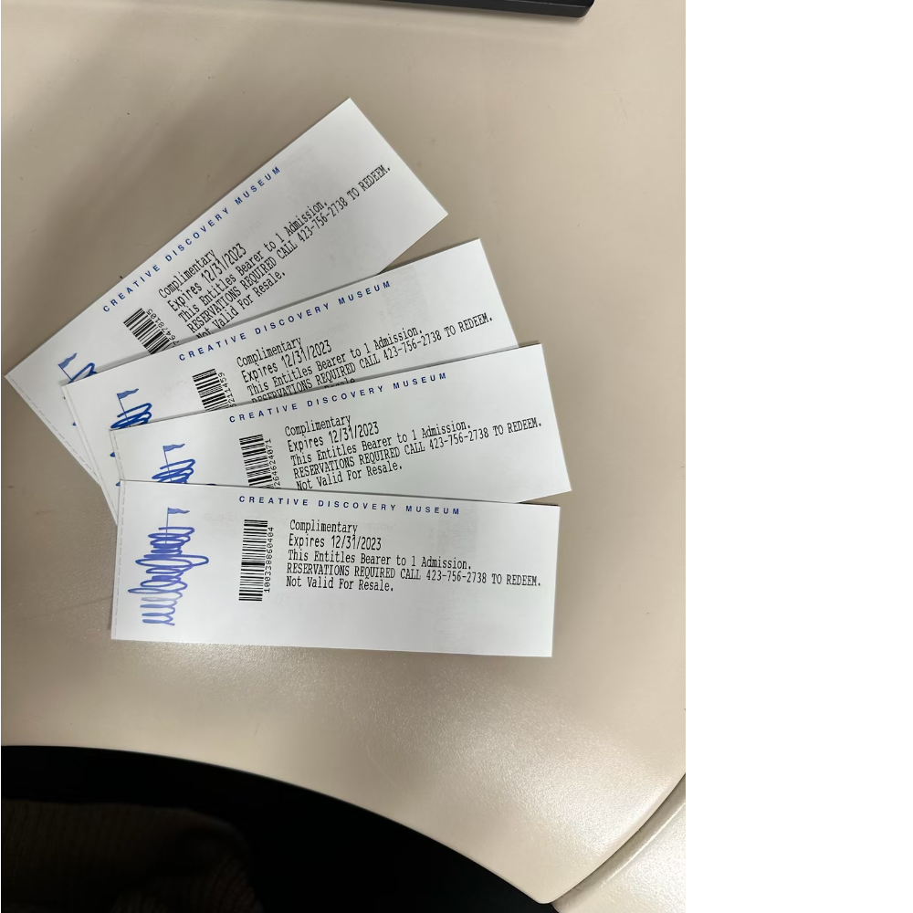 4 Tickets to the Creative Discovery Museum 