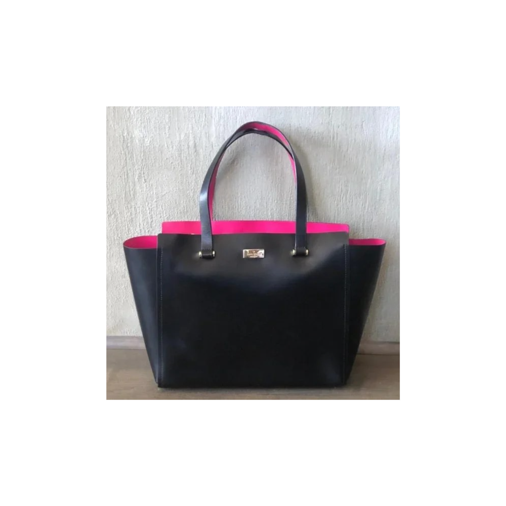 KATE SPADE New York | Black & Sweetheart Pink Arbour Hill Annelle Leather Tote