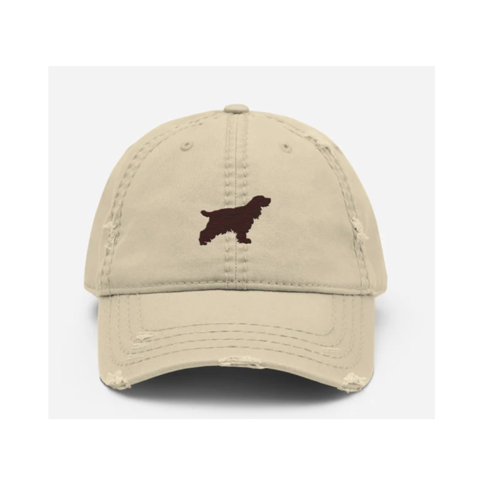 Embroidered Boykin Silhouette Distressed Cap